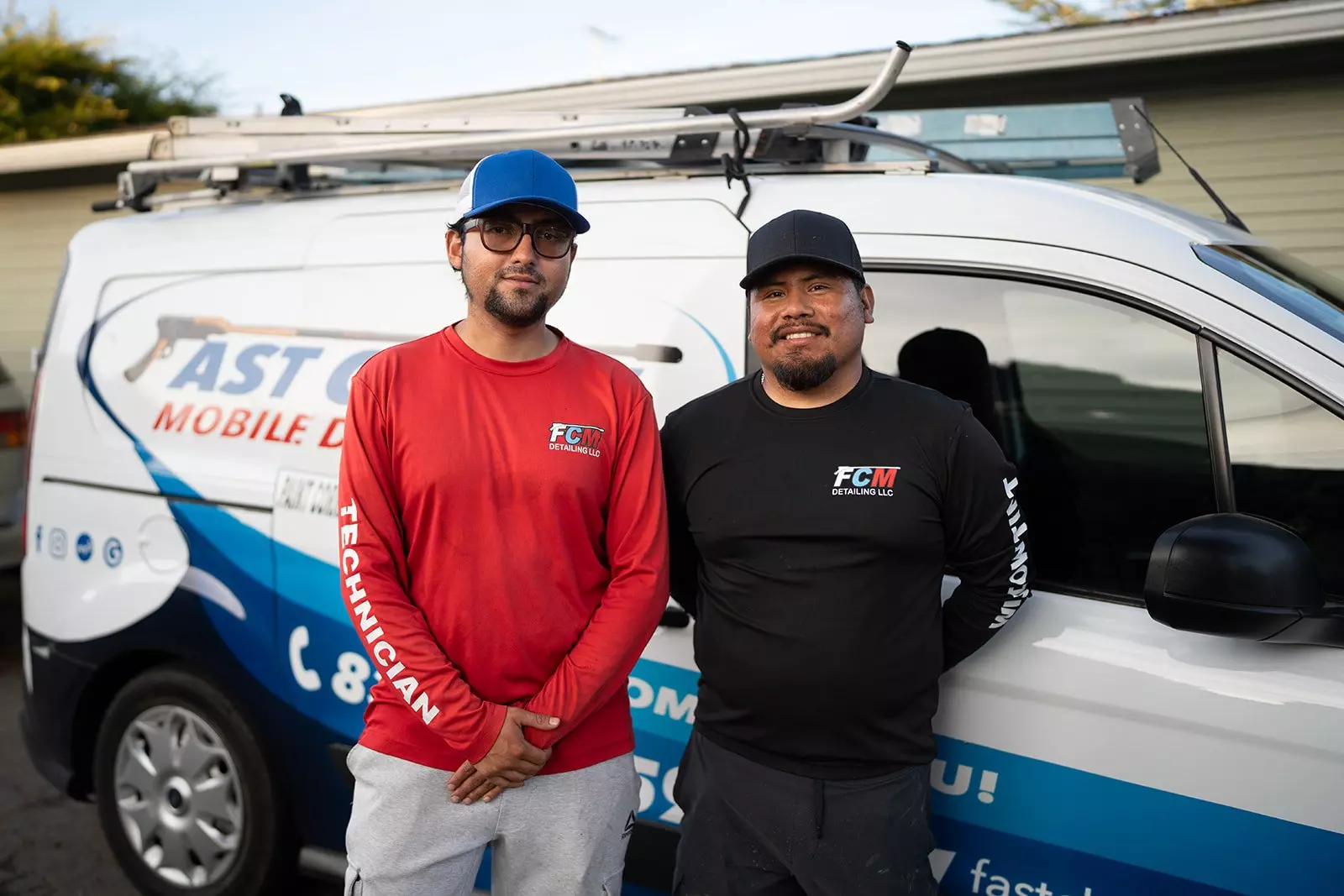 Fast Fast Clean Mobile Detailing LLC providing professional car detailing services in La Selva Beach, California, with the beach in the background.